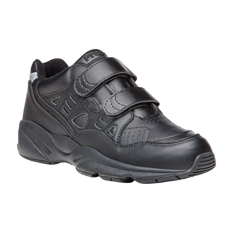 Propet Men's Stability Walker Strap Shoes Black