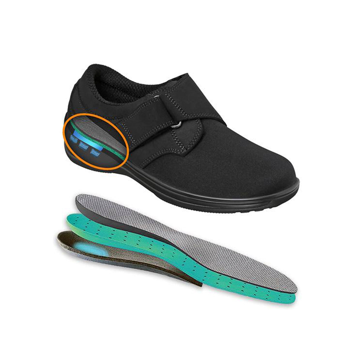 Orthofeet Women's Wichita Casual Shoes Ames Walker