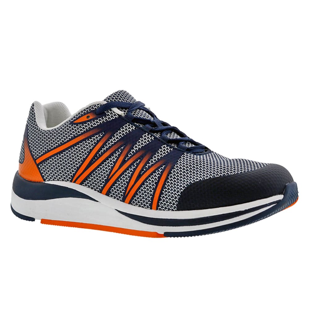Drew Men's Player Athletic Sneakers Navy/Orange | Ames Walker