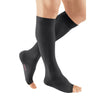 Medi Plus Open Toe Knee Highs - 20-30 mmHg - Black