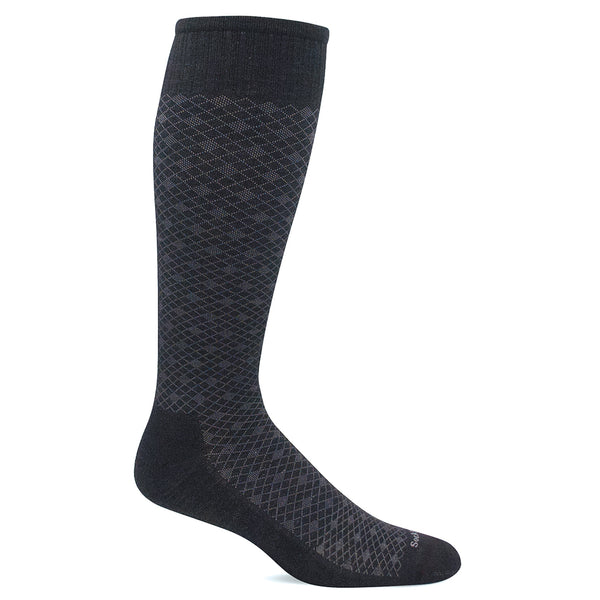 SockWell Men's Featherweight Knee High Socks - 15-20 mmHg Black Multi