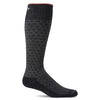 SockWell Men's Shadow Box Knee High Socks - 15-20 mmHg Black