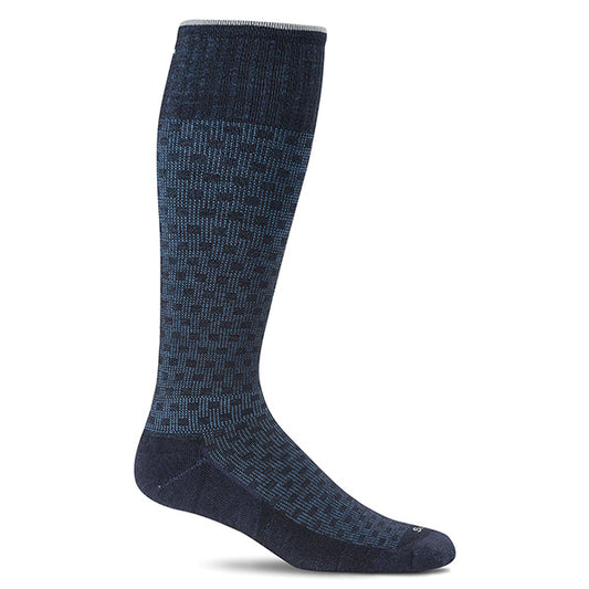 SockWell Men's Shadow Box Knee High Socks 15-20 mmHg - SockWell Men's Shadow Box Knee High Socks - 15-20 mmHg Navy