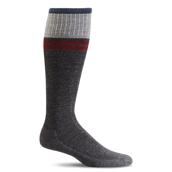 SockWell Men's Sportster Knee High Socks - 15-20 mmHg Charcoal