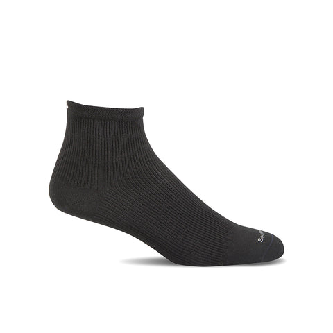 SockWell Men's Plantar Ease Quarter Sock Black