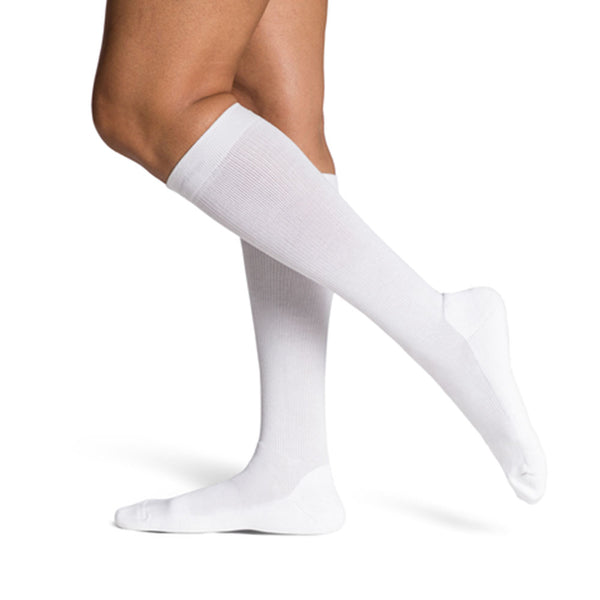Sigvaris Dynaven 962 Cushioned Cotton Socks - 20-30 mmHg White