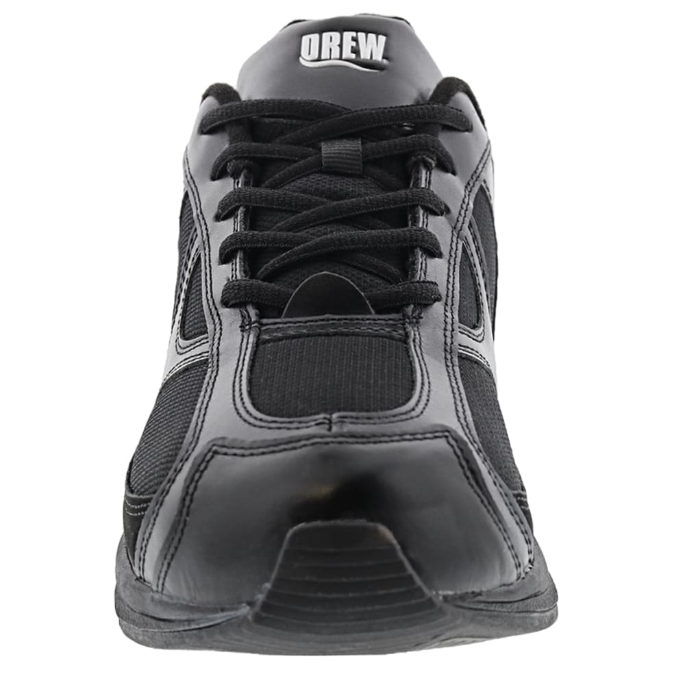 Drew Men's Surge Leather Athletic Shoes Black Mesh l Ames Walker