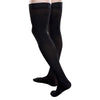 Therafirm Core-Spun Thigh High Socks w/Silicone Band - 30-40 mmHg Black