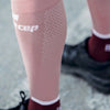 CEP Women's The Run Tall Compression Socks 4.0 Rose Dark Red