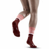 CEP Women's The Run Mid Cut Compression Socks 4.0 Rose Dark Red