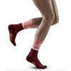 CEP Women's The Run Mid Cut Compression Socks 4.0 Rose Dark Red