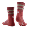 CEP Women's Hiking 80s Mid Cut Compression Socks Berry Sand