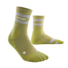 CEP Women's Hiking 80s Mid Cut Compression Socks Olive Grey