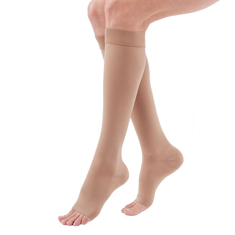 Medi Duomed Advantage Soft Opaque Open Toe Knee Highs - 15-20 mmHg - Beige
