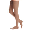 Medi Duomed Advantage Soft Opaque Closed Toe Thigh Highs w/Beaded Band - 30-40 mmHg - Almond