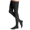 Medi Duomed Advantage Soft Opaque Closed Toe Thigh Highs w/Beaded Band - 30-40 mmHg - Black