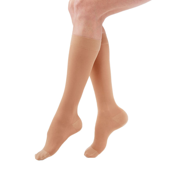 Medi Duomed Transparent Sheer Closed Toe Knee Highs - 20-30 mmHg - Nude