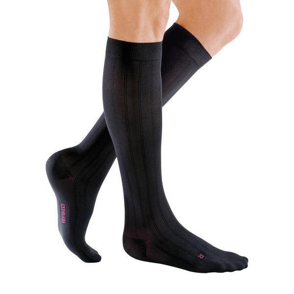 Medi for Men Knee High Classic Socks - 20-30 mmHg - Black