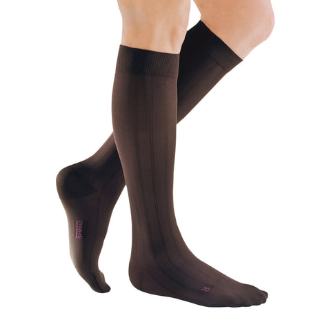 Medi for Men Knee High Classic Socks - 30-40 mmHg - Brown