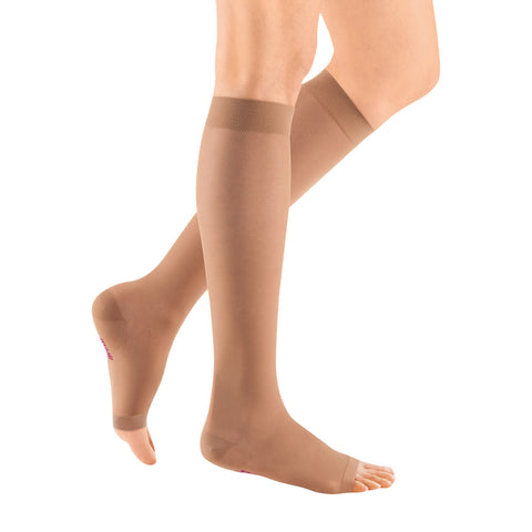 Medi Sheer & Soft Open Toe Knee Highs -15-20 mmHg - Natural