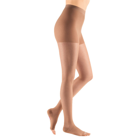 Medi Sheer & Soft Open Toe Pantyhose - 15-20 mmHg - Natural