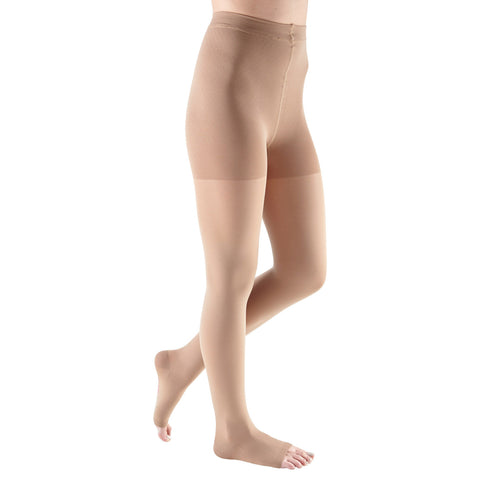 Medi Comfort Open Toe Pantyhose - 15-20 mmHg - Natural