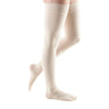Medi Comfort Closed Toe Thigh Highs w/ Lace Band - 20-30 mmHg - Wheat 