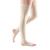 Medi Comfort Open Toe Thigh Highs w/ Lace Band - 15-20 mmHg - Wheat